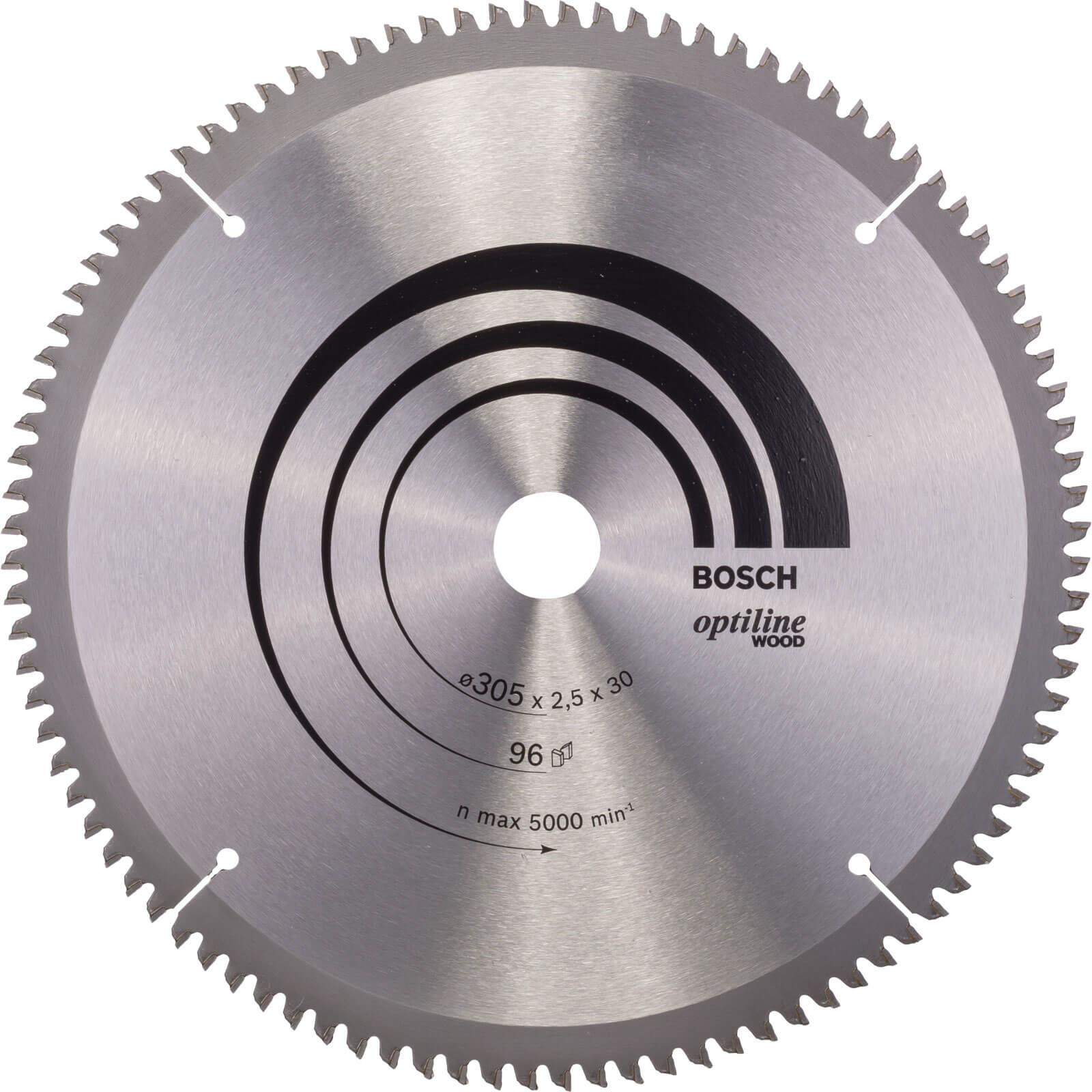Image of Bosch Optiline Wood Cutting Mitre Saw Blade 305mm 96T 30mm