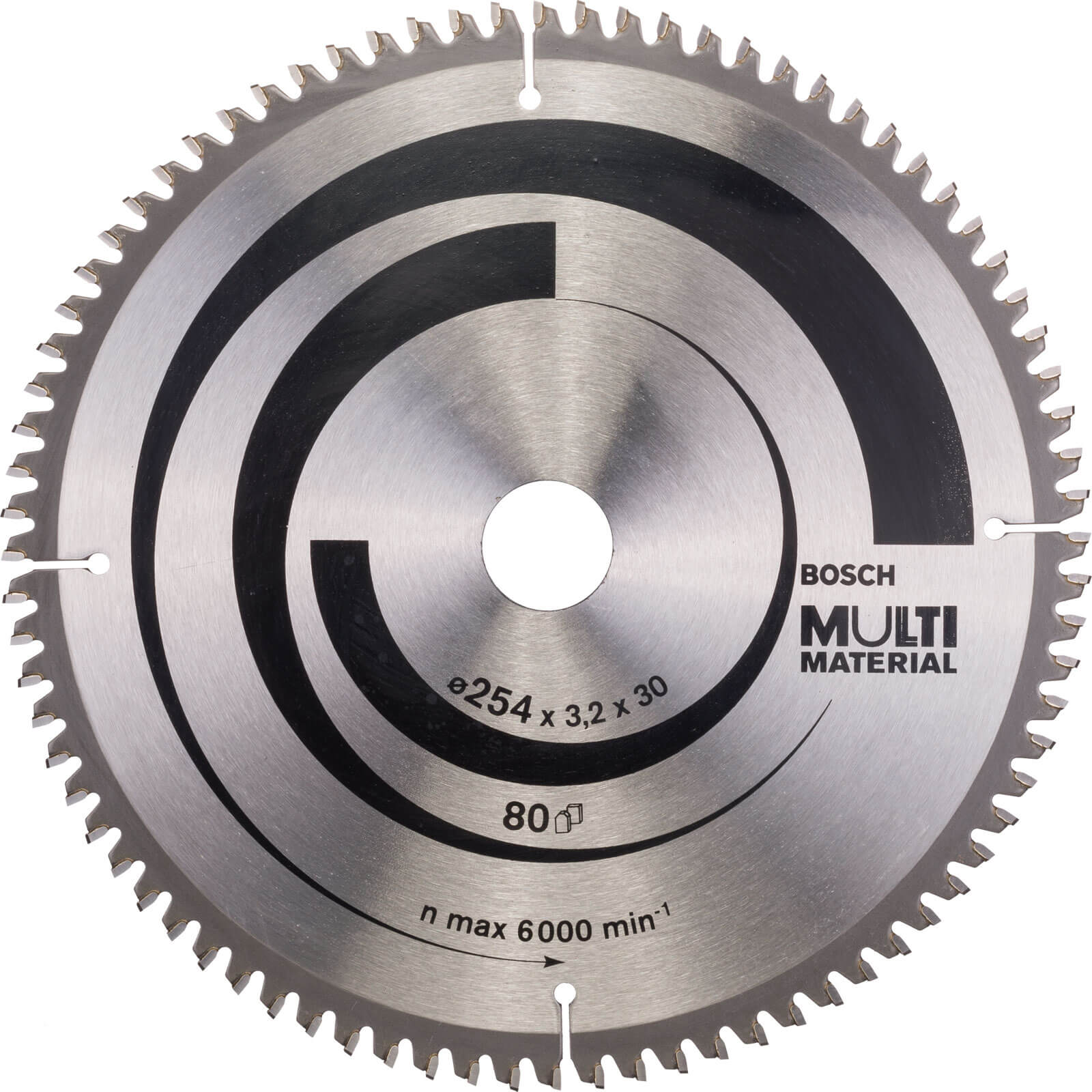 Image of Bosch Multi Material Cutting Mitre and Table Saw Blade 254mm 80T 30mm