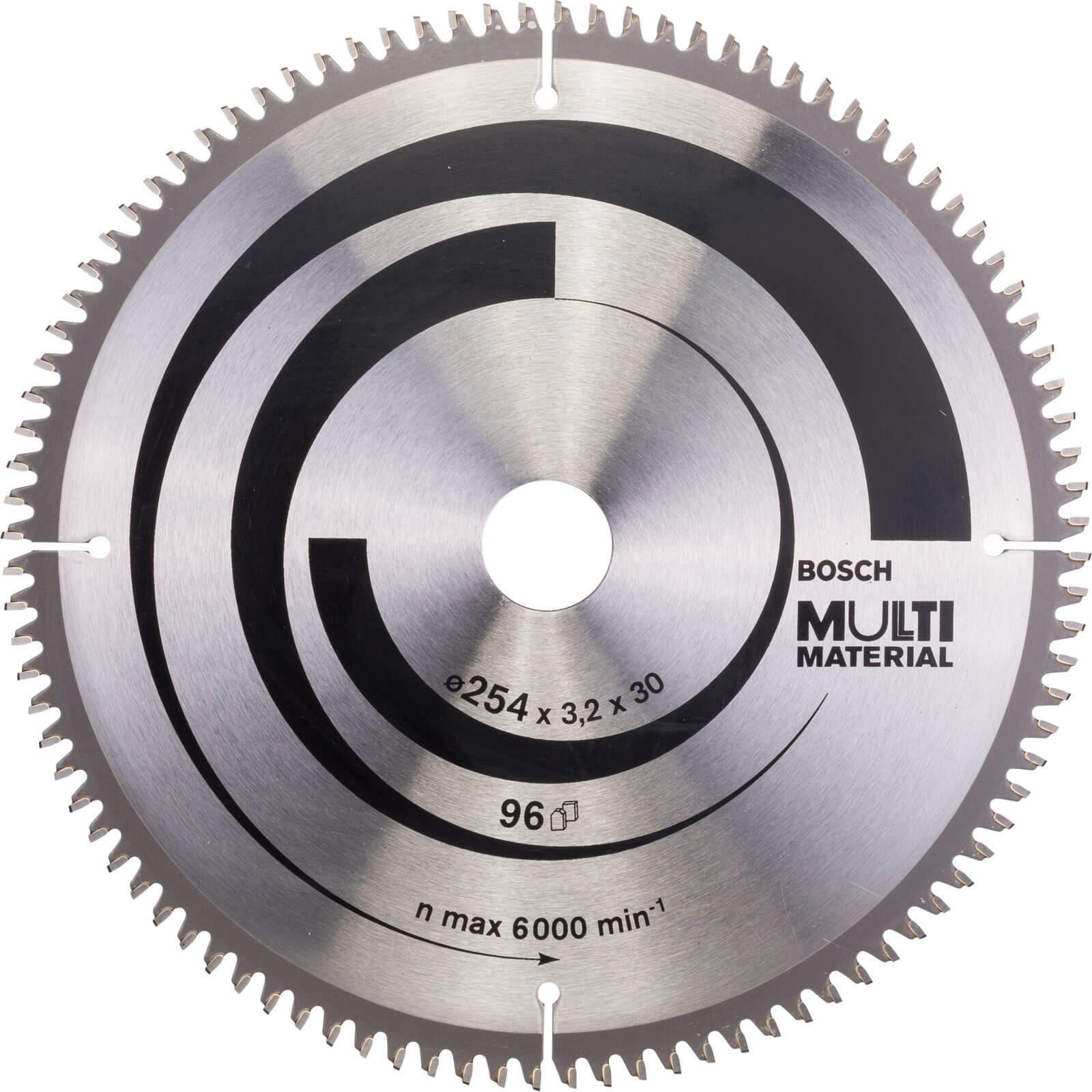 Image of Bosch Multi Material Cutting Mitre and Table Saw Blade 254mm 96T 30mm