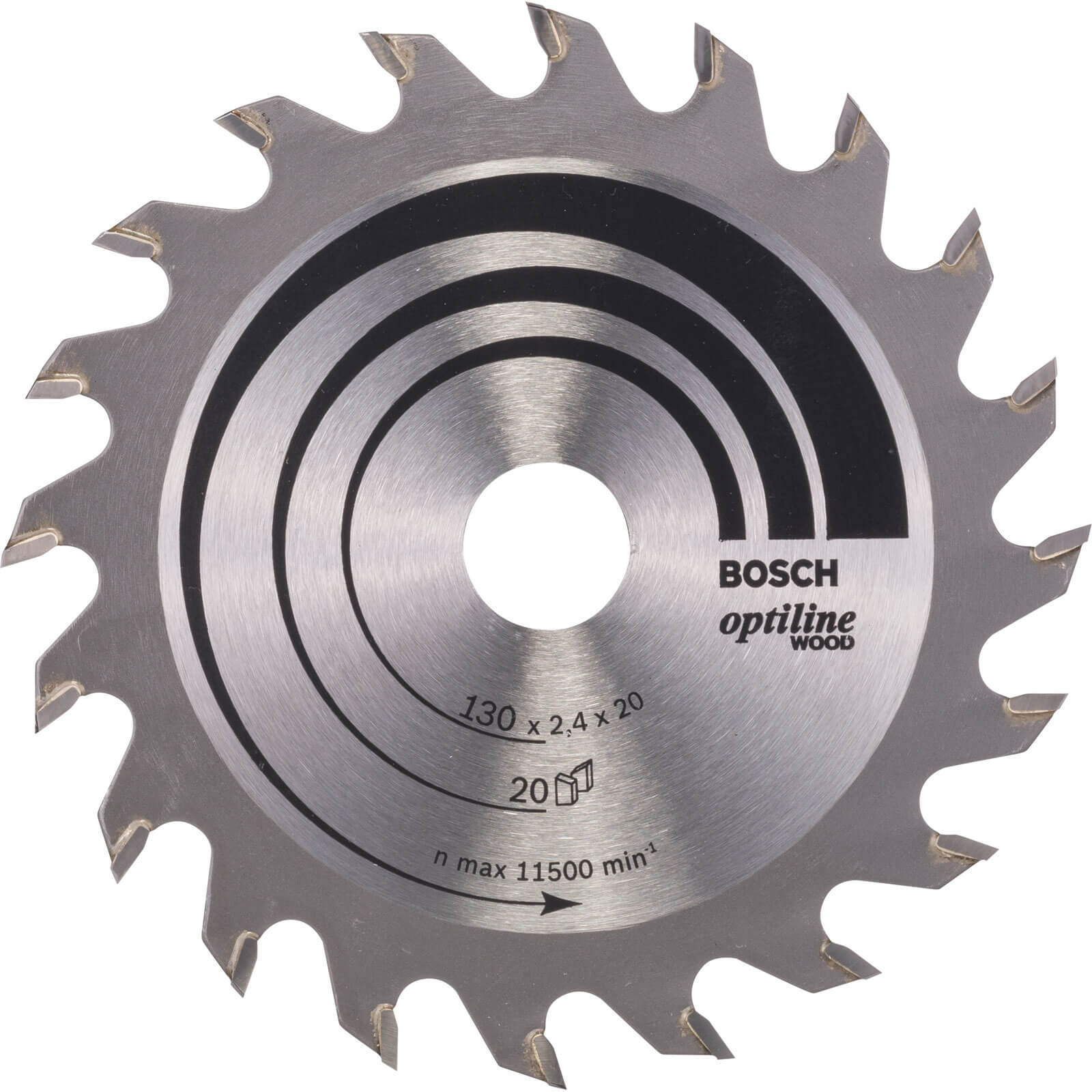 Photos - Power Tool Accessory Bosch Optiline Wood Cutting Saw Blade 130mm 20T 20mm 