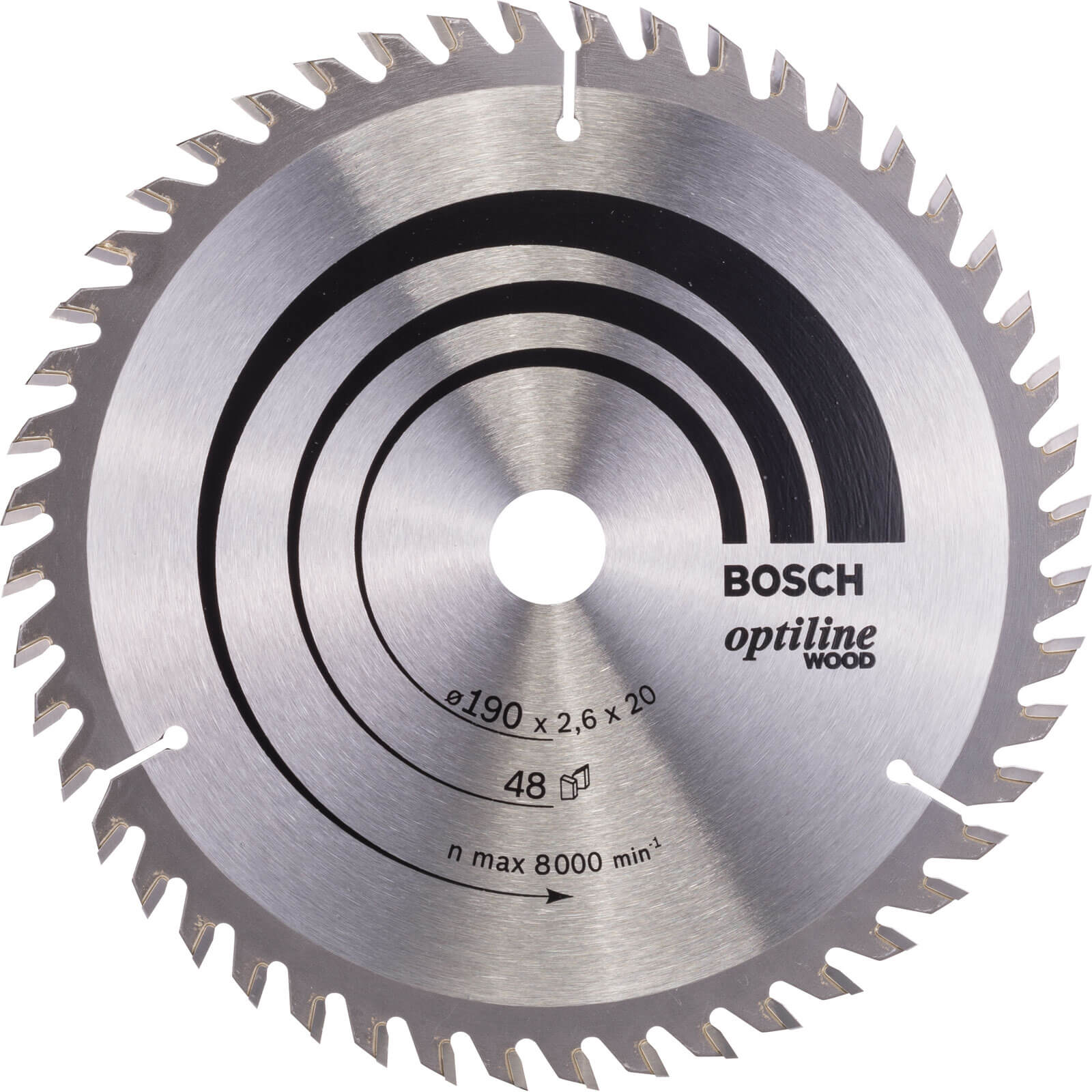 Photos - Power Tool Accessory Bosch Optiline Wood Cutting Saw Blade 190mm 48T 20mm 