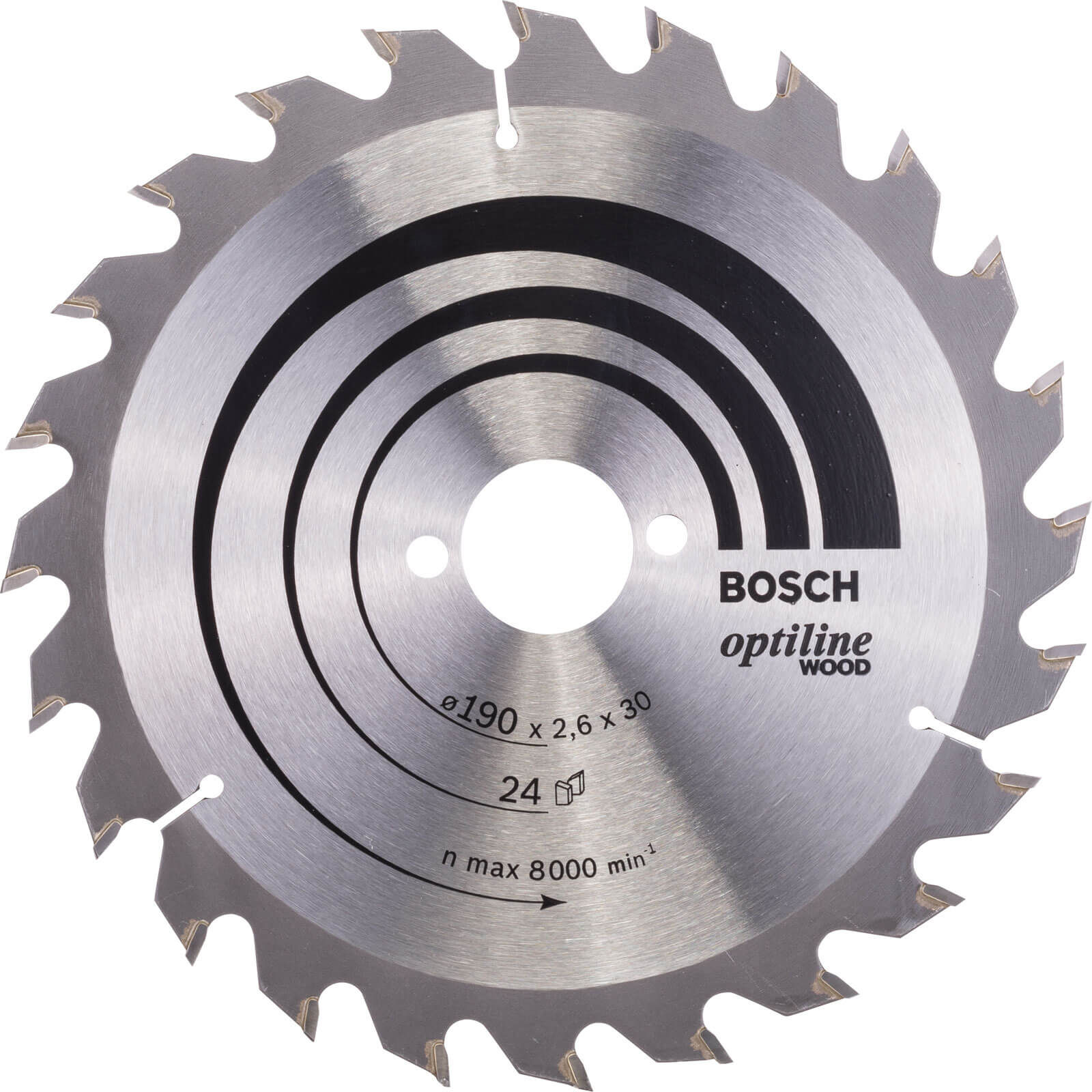 Photos - Power Tool Accessory Bosch Optiline Wood Cutting Saw Blade 190mm 24T 30mm 