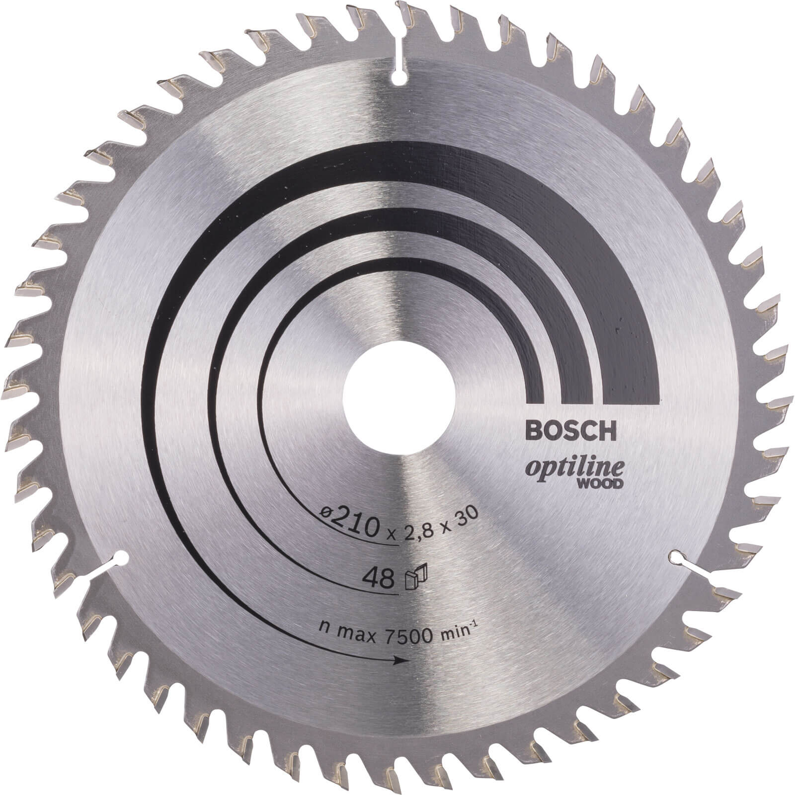 Photos - Power Tool Accessory Bosch Optiline Wood Cutting Saw Blade 210mm 48T 30mm 
