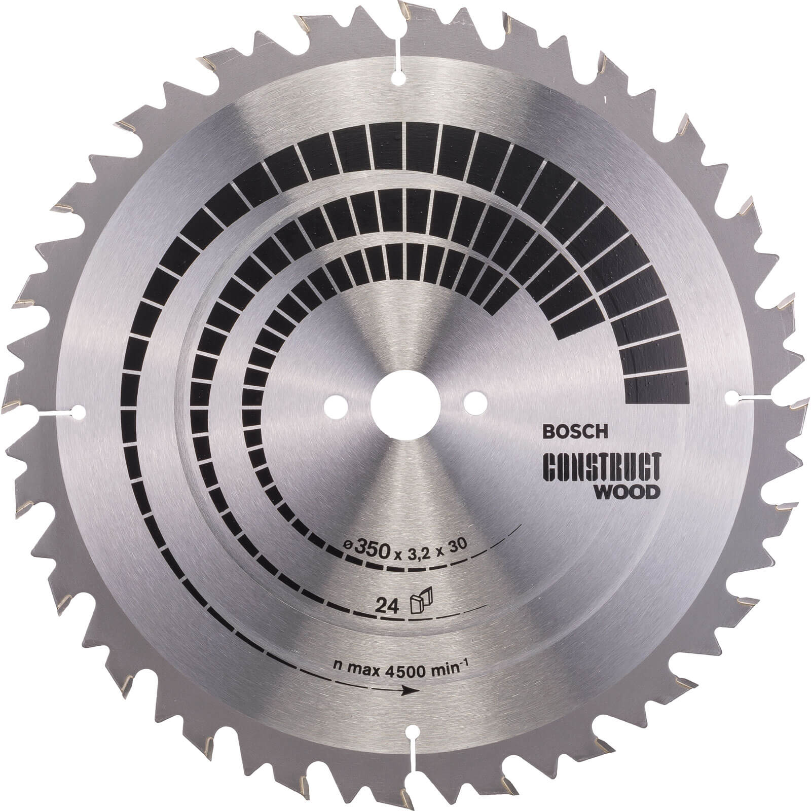 Photos - Power Tool Accessory Bosch Construct Wood Cutting Table Saw Blade 350mm 24T 30mm 