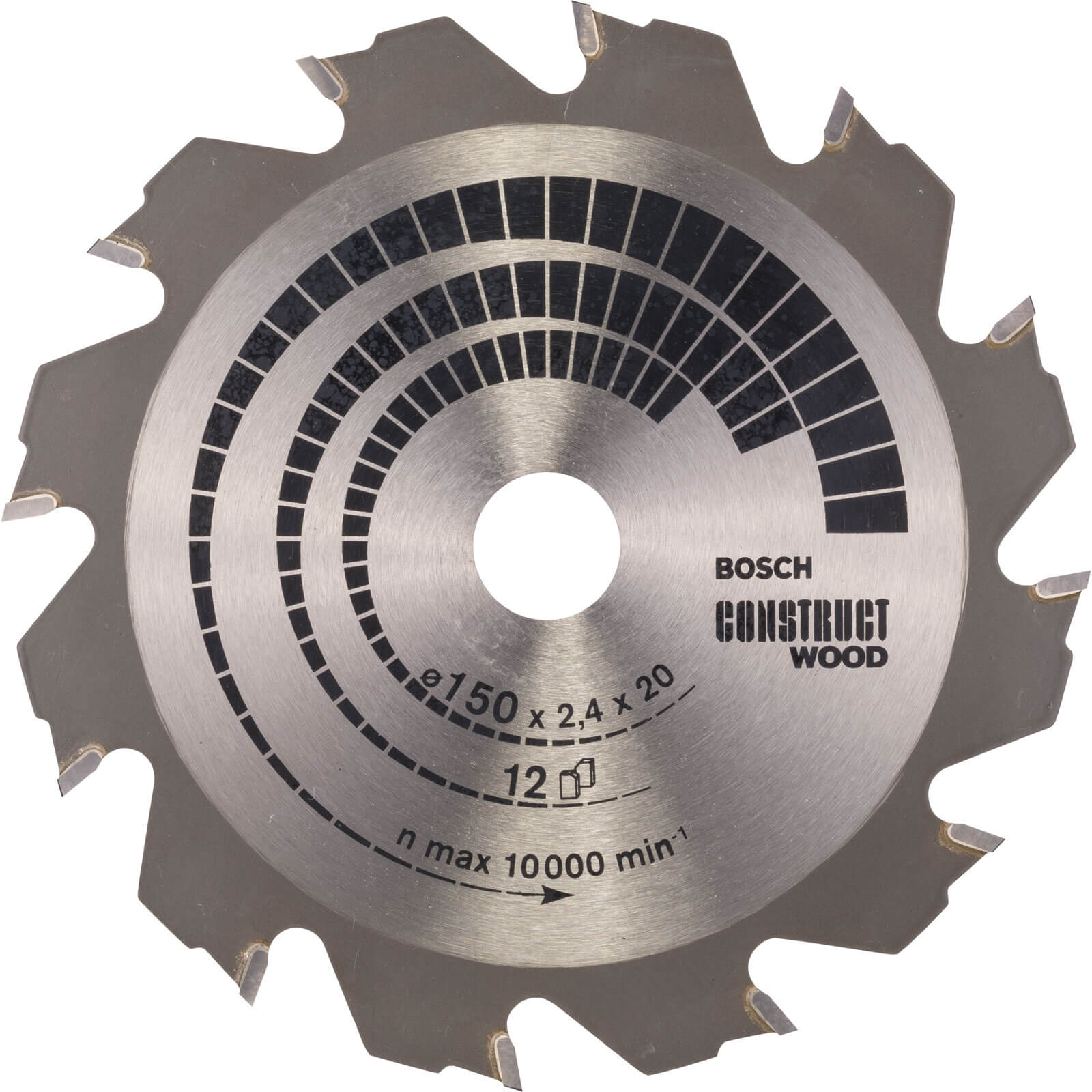 Photos - Power Tool Accessory Bosch Construct Wood Cutting Saw Blade 150mm 12T 20mm 