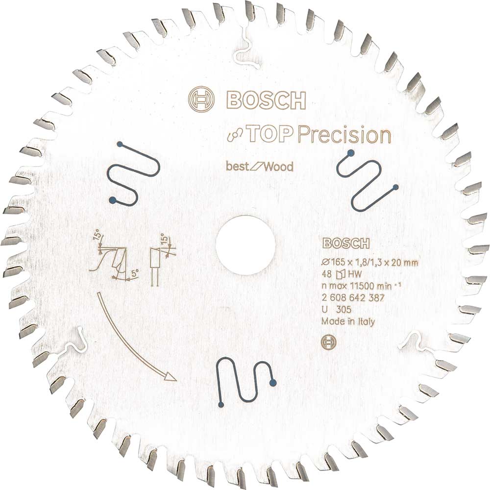 Bosch Top Precision Multi Material Cutting Saw Blade 165mm 56T 20mm