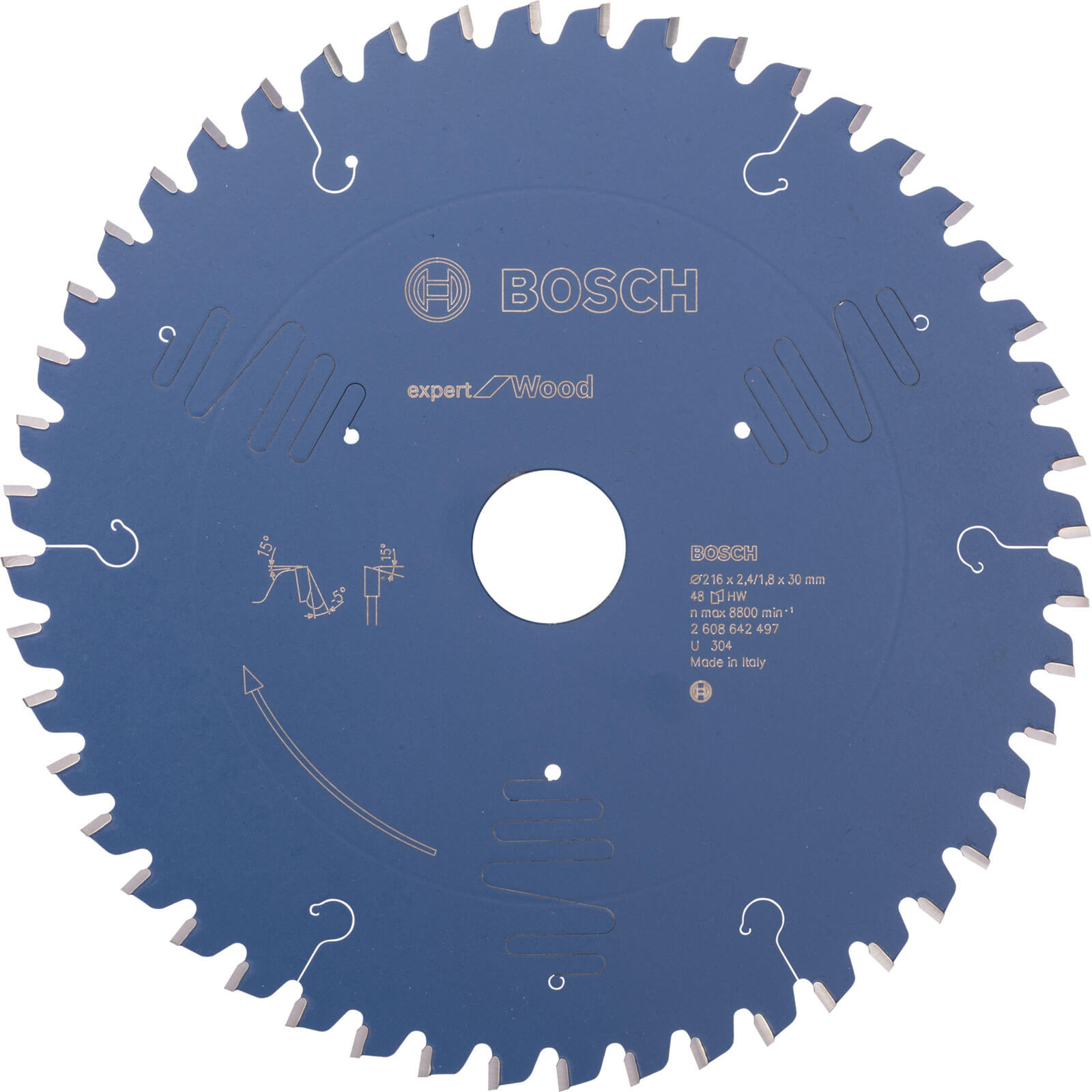 Image of Bosch Expert Wood Cutting Mitre Saw Blade 216mm 48T 30mm