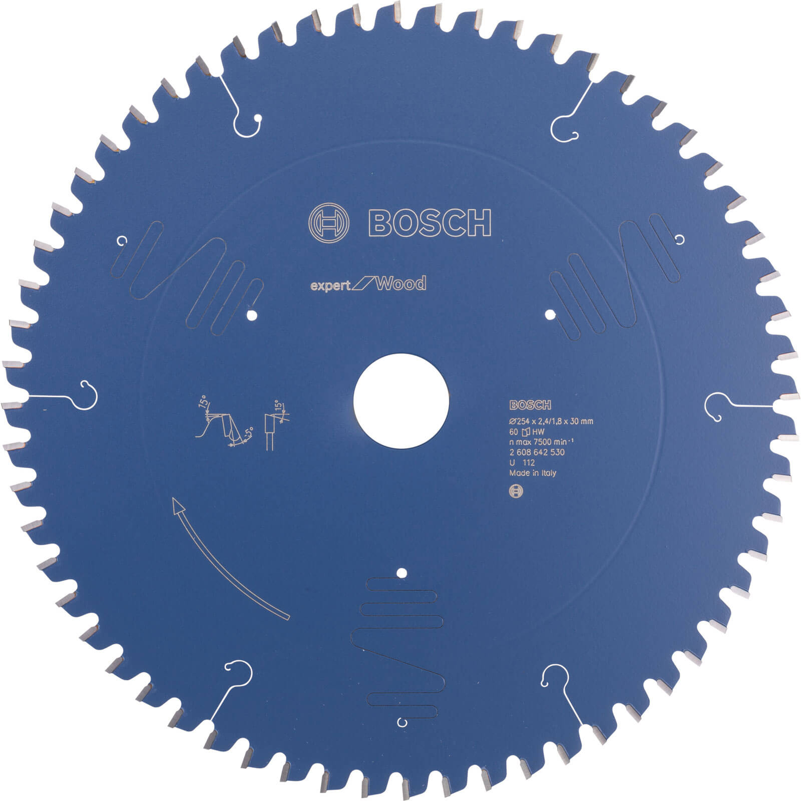 Image of Bosch Expert Wood Cutting Mitre Saw Blade 254mm 60T 30mm