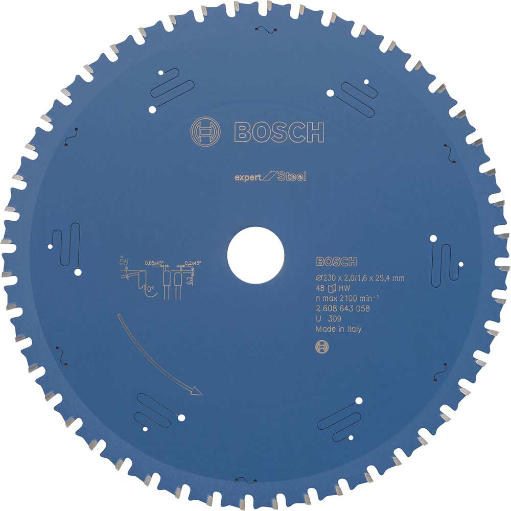 Photos - Power Tool Accessory Bosch Expert Metal Steel Cutting Saw Blade 230mm 48T 25.4mm 2608643058 