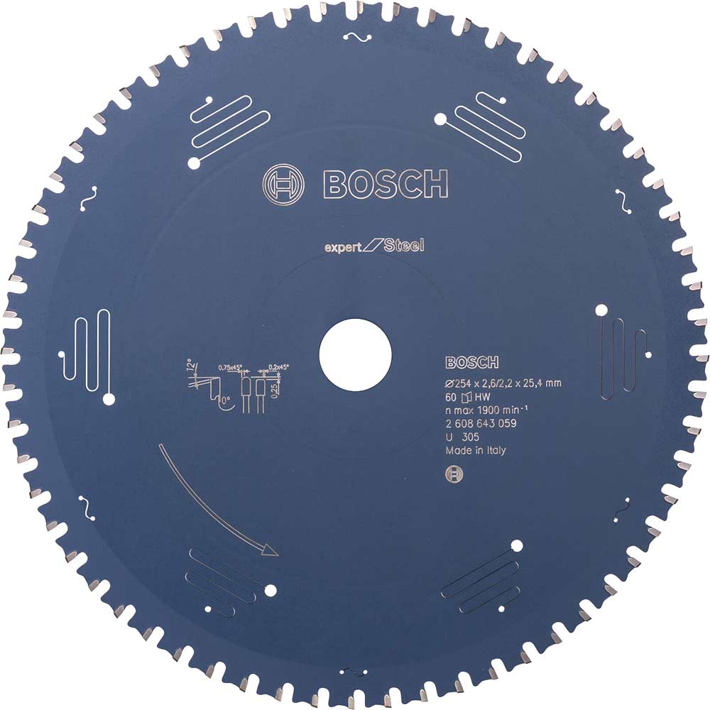 Bosch Expert Metal Steel Cutting Saw Blade 254mm 60T 25.4mm