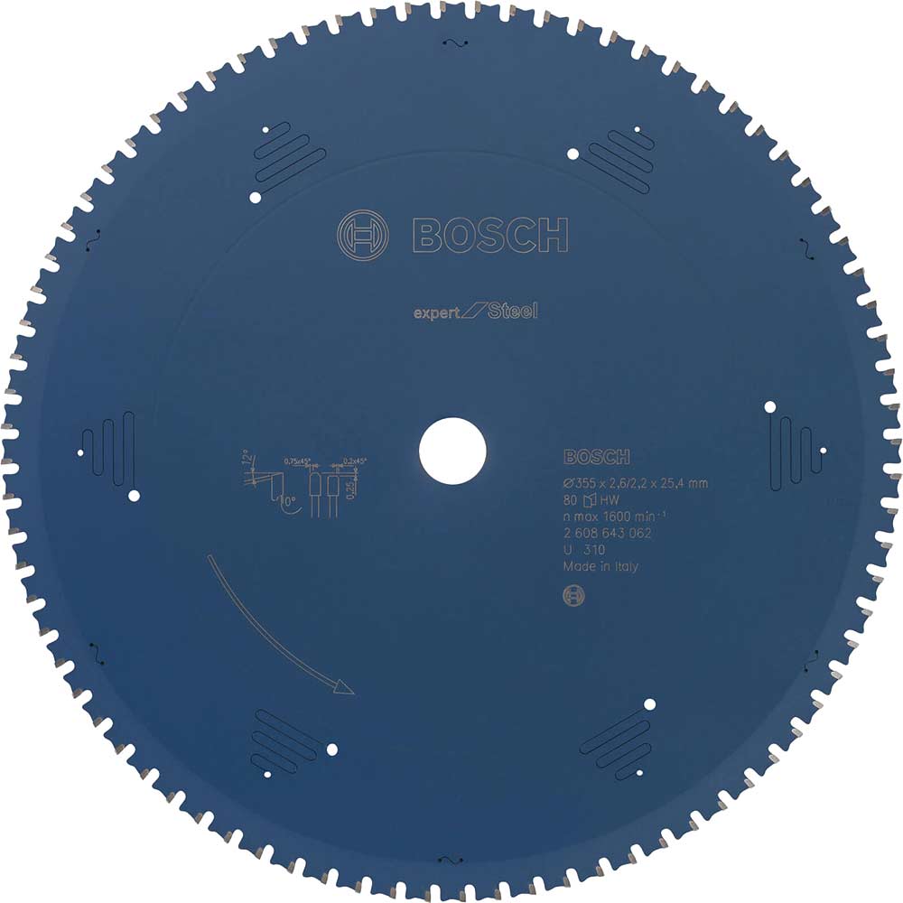 Bosch Expert Metal Steel Cutting Saw Blade 355mm 80T 25.4mm