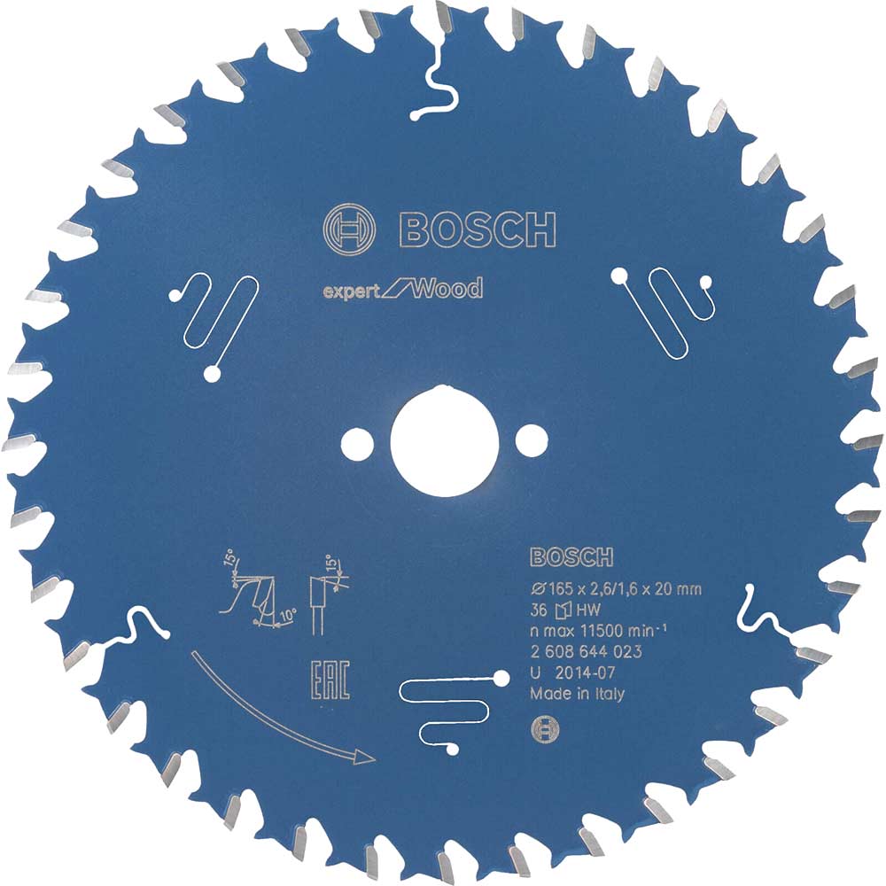 Photos - Cutting Disc Bosch Expert Wood Cutting Saw Blade 165mm 36T 20mm 2608644023 