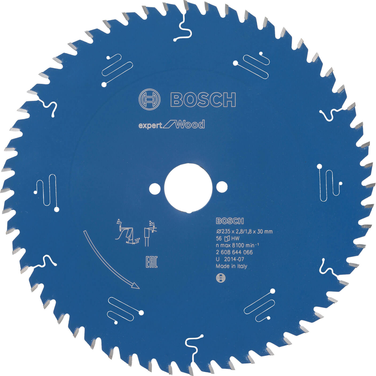 Image of Bosch Expert Wood Cutting Saw Blade 235mm 56T 30mm