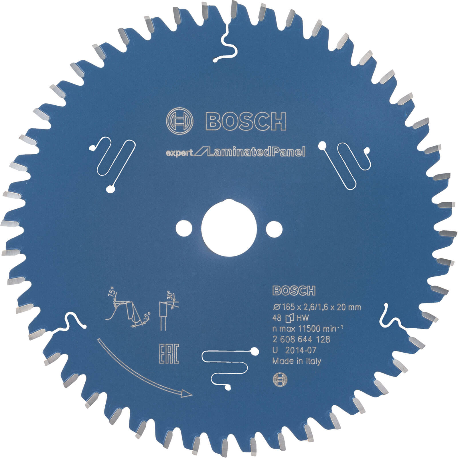 Photos - Power Tool Accessory Bosch Expert Laminate Cutting Saw Blade 165mm 48T 20mm 2608644128 