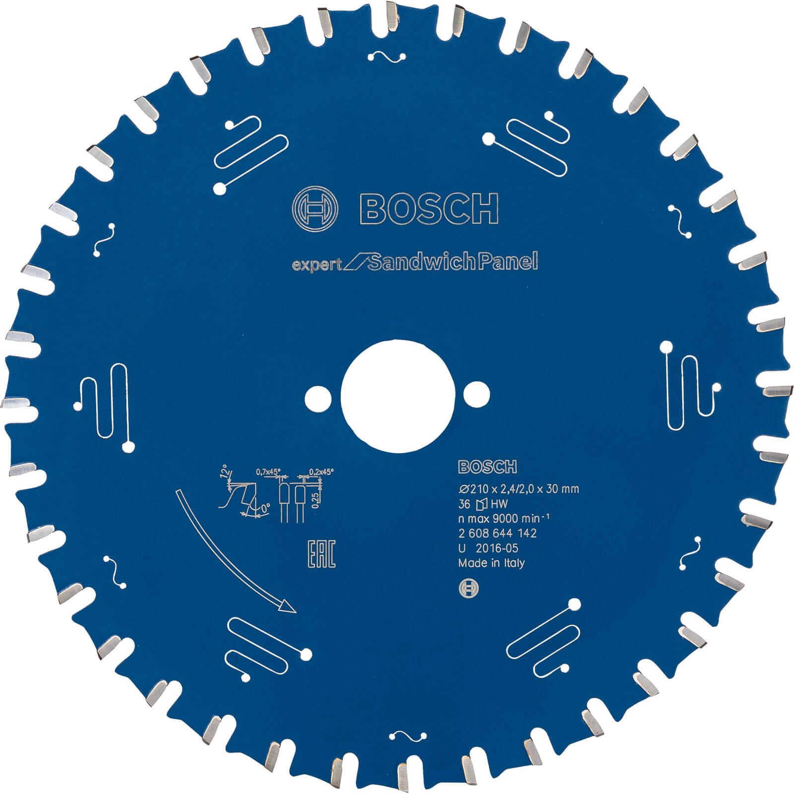 Image of Bosch Expert Circular Saw Blade for Sandwich Panel 210mm 36T 30mm