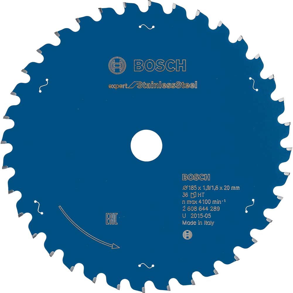 Photos - Power Tool Accessory Bosch Expert Stainless Steel Cutting Saw Blade 185mm 36T 20mm 2608644289 