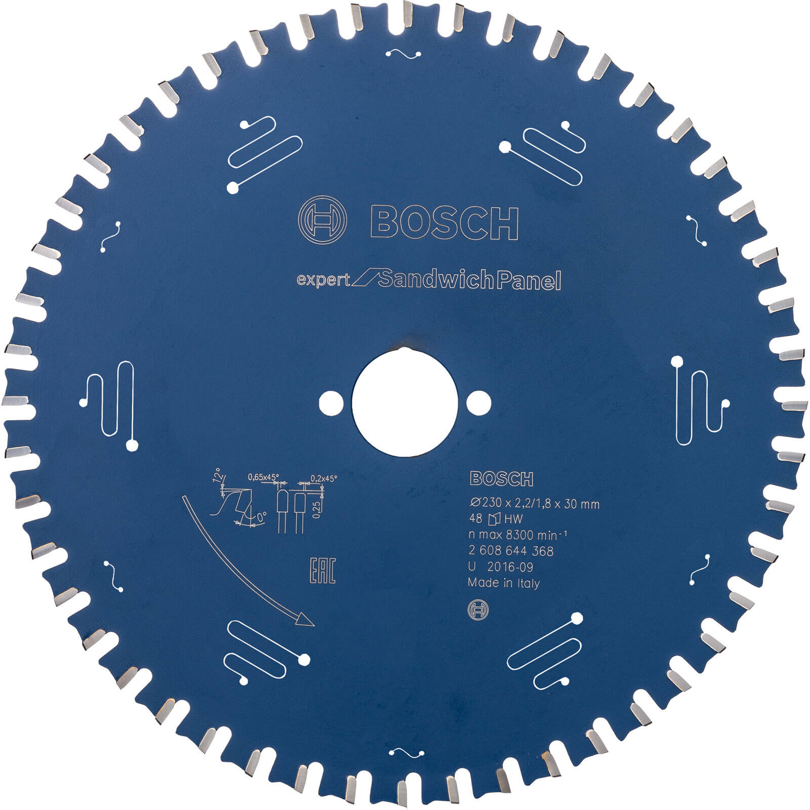 Image of Bosch Expert Circular Saw Blade for Sandwich Panel 230mm 48T 30mm