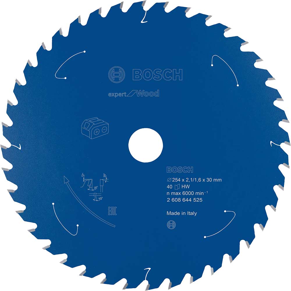 Bosch Expert Wood Cutting Table Saw Blade 254mm 40T 30mm