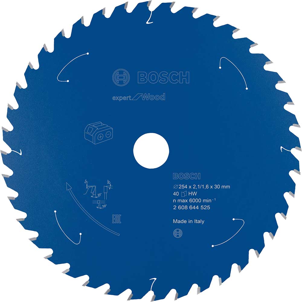 Bosch Expert Wood Cutting Table Saw Blade 254mm 40T 30mm