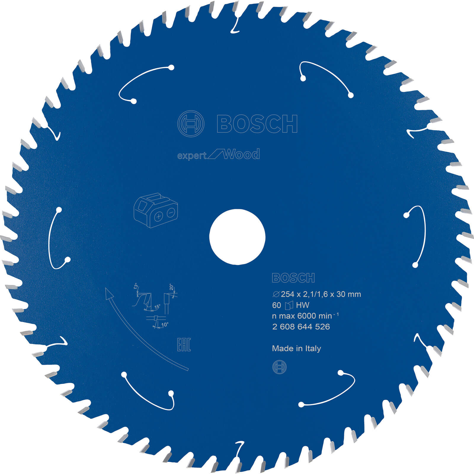 Image of Bosch Expert Wood Cutting Table Saw Blade 254mm 60T 30mm