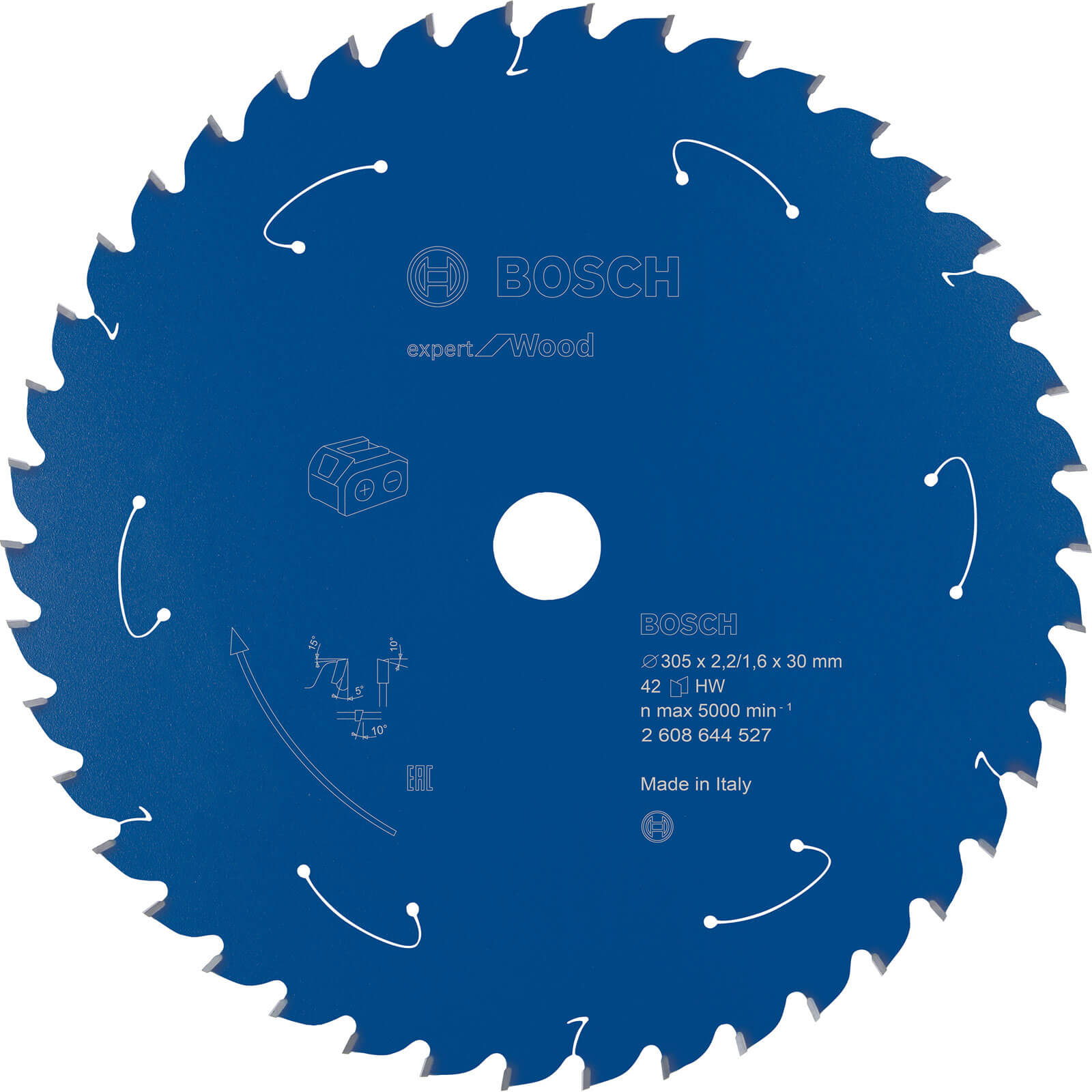 Image of Bosch Expert Wood Cutting Cordless Mitre Saw Blade 305mm 42T 30mm