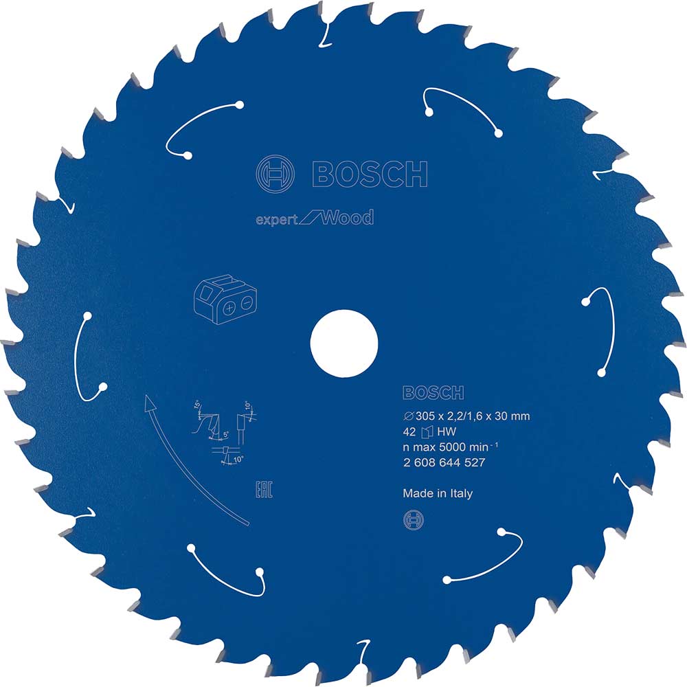 Bosch Expert Wood Cutting Cordless Mitre Saw Blade 305mm 42T 30mm