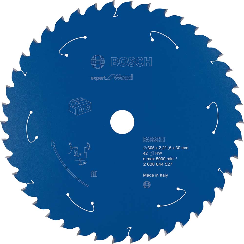 Image of Bosch Expert Wood Cutting Cordless Mitre Saw Blade 305mm 42T 30mm