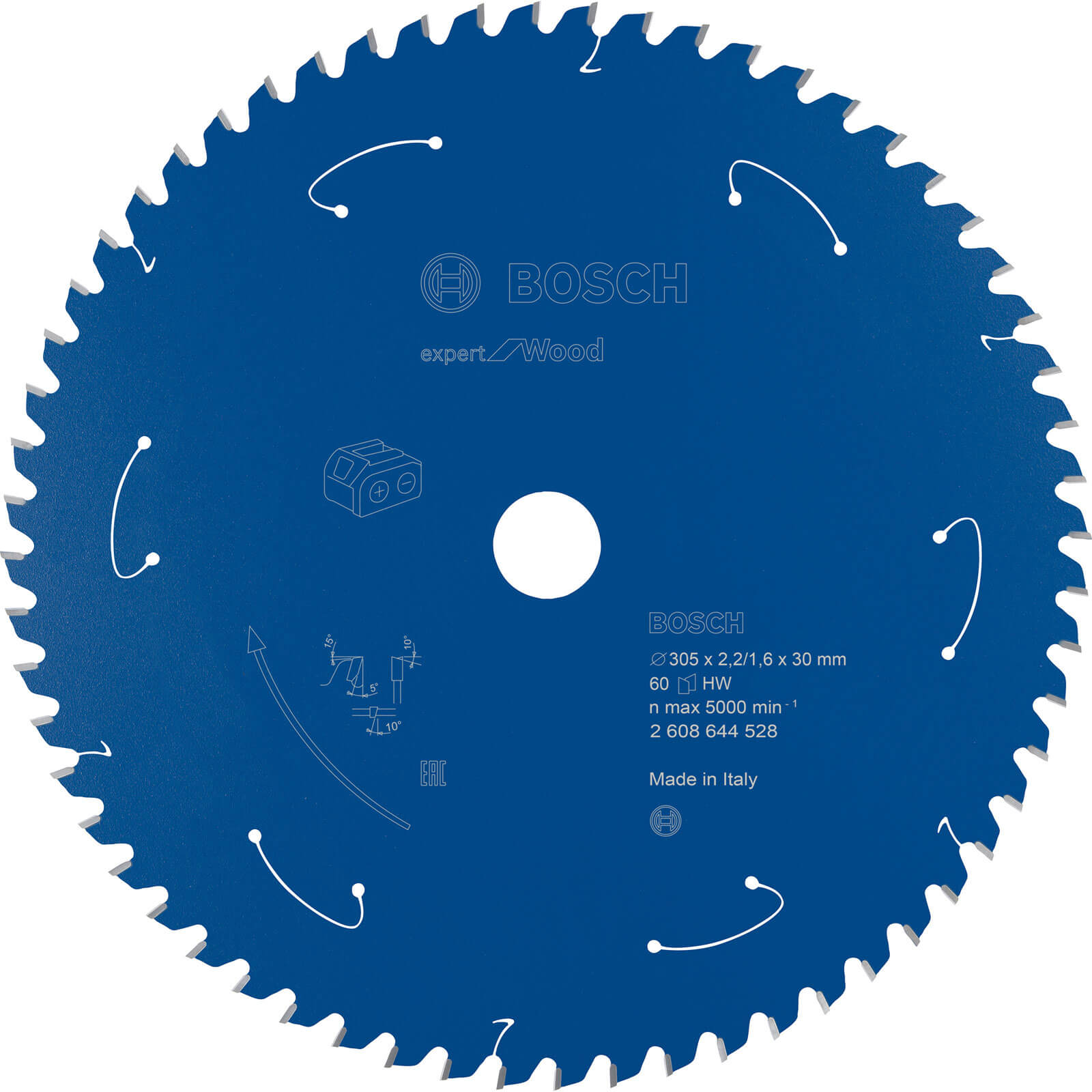 Image of Bosch Expert Wood Cutting Cordless Mitre Saw Blade 305mm 60T 30mm