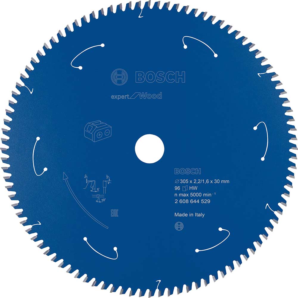 Bosch Expert Wood Cutting Cordless Mitre Saw Blade 305mm 96T 30mm