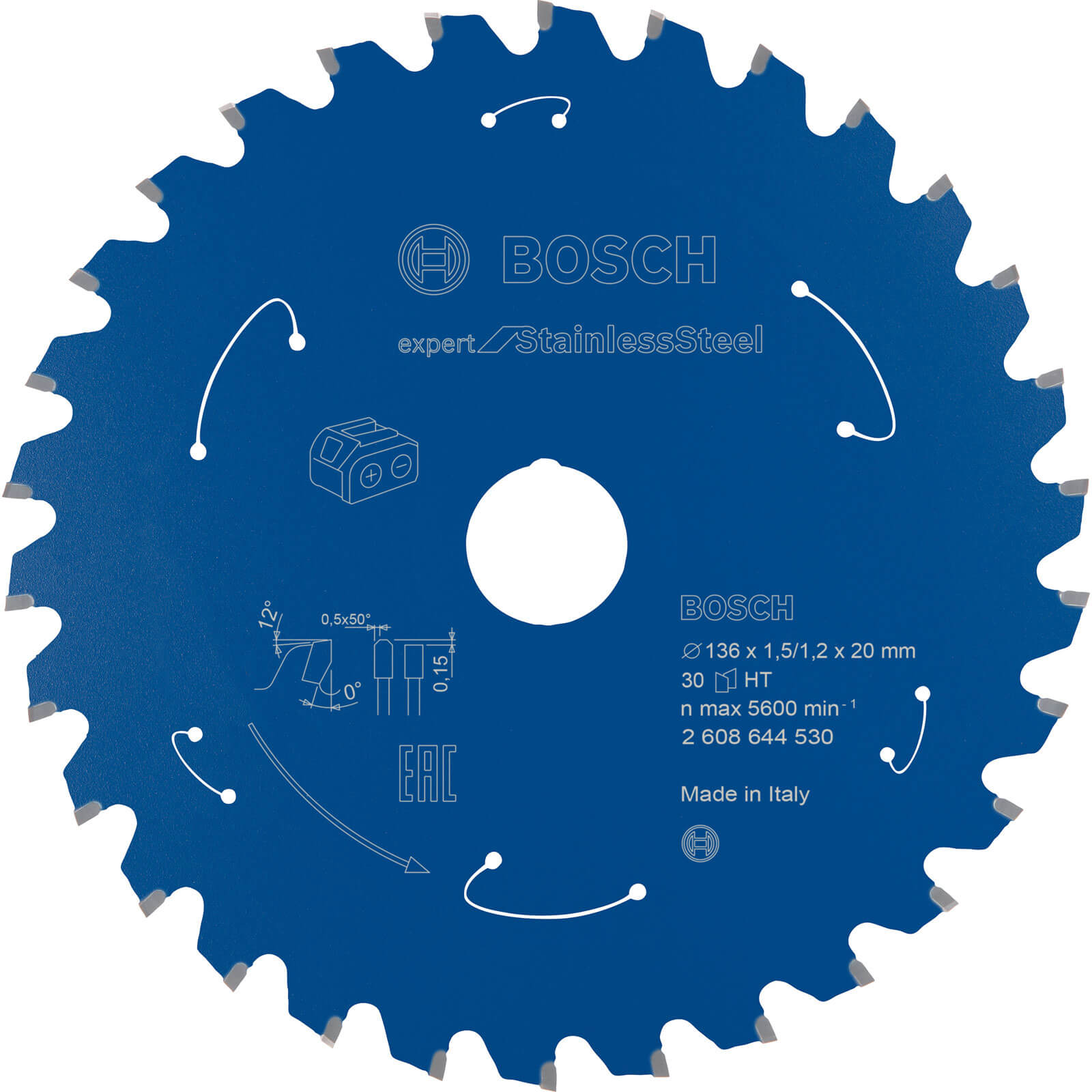 Photos - Power Tool Accessory Bosch Expert Cordless Circular Saw Blade for Stainless Steel 136mm 30T 20m 