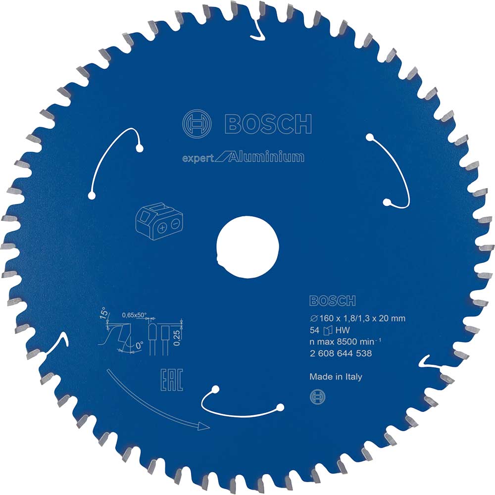 Photos - Power Tool Accessory Bosch Expert Cordless Circular Saw Blade for Aluminium 160mm 54T 20mm 2608 