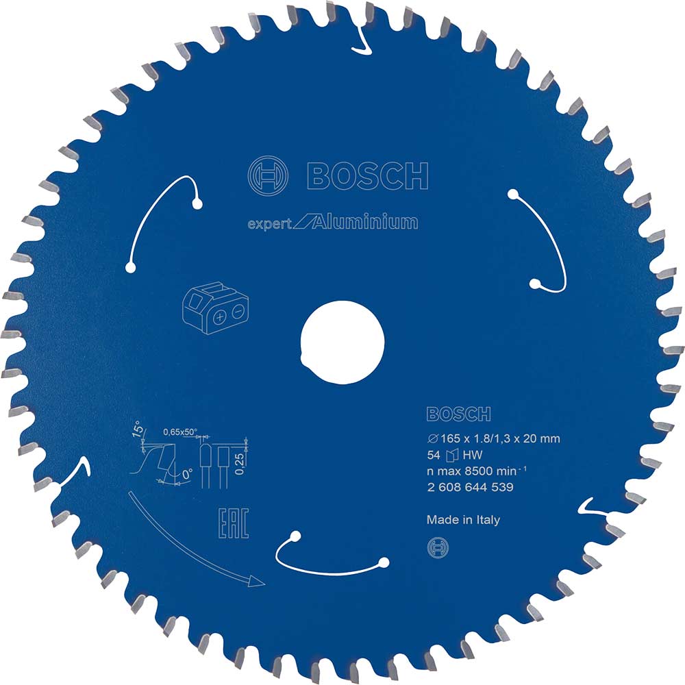 Image of Bosch Expert Cordless Circular Saw Blade for Aluminium 165mm 54T 20mm