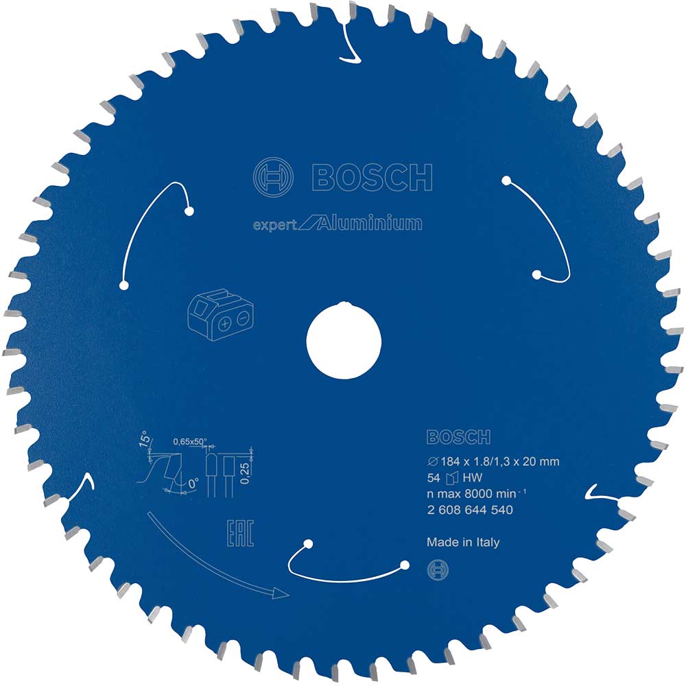 Photos - Power Tool Accessory Bosch Expert Cordless Circular Saw Blade for Aluminium 184mm 54T 20mm 2608 