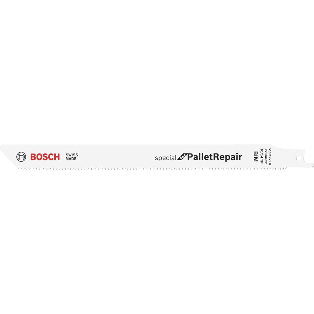 Bosch S1122VFR Pallet Repair Reciprocating Sabre Saw Blades 225mm Pack of 1