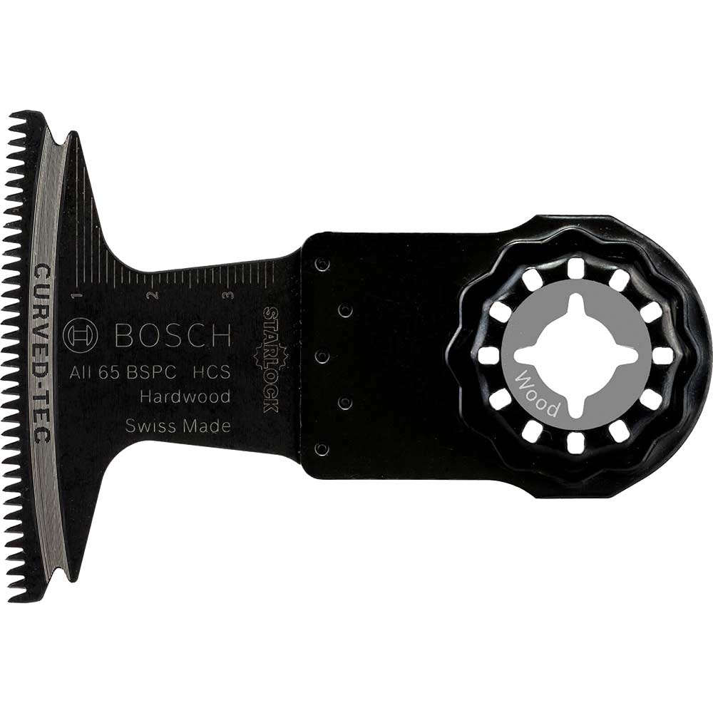 Image of Bosch AII 65 BSPC HCS Hard Wood Starlock Oscillating Multi Tool Plunge Saw Blade 65mm Pack of 5