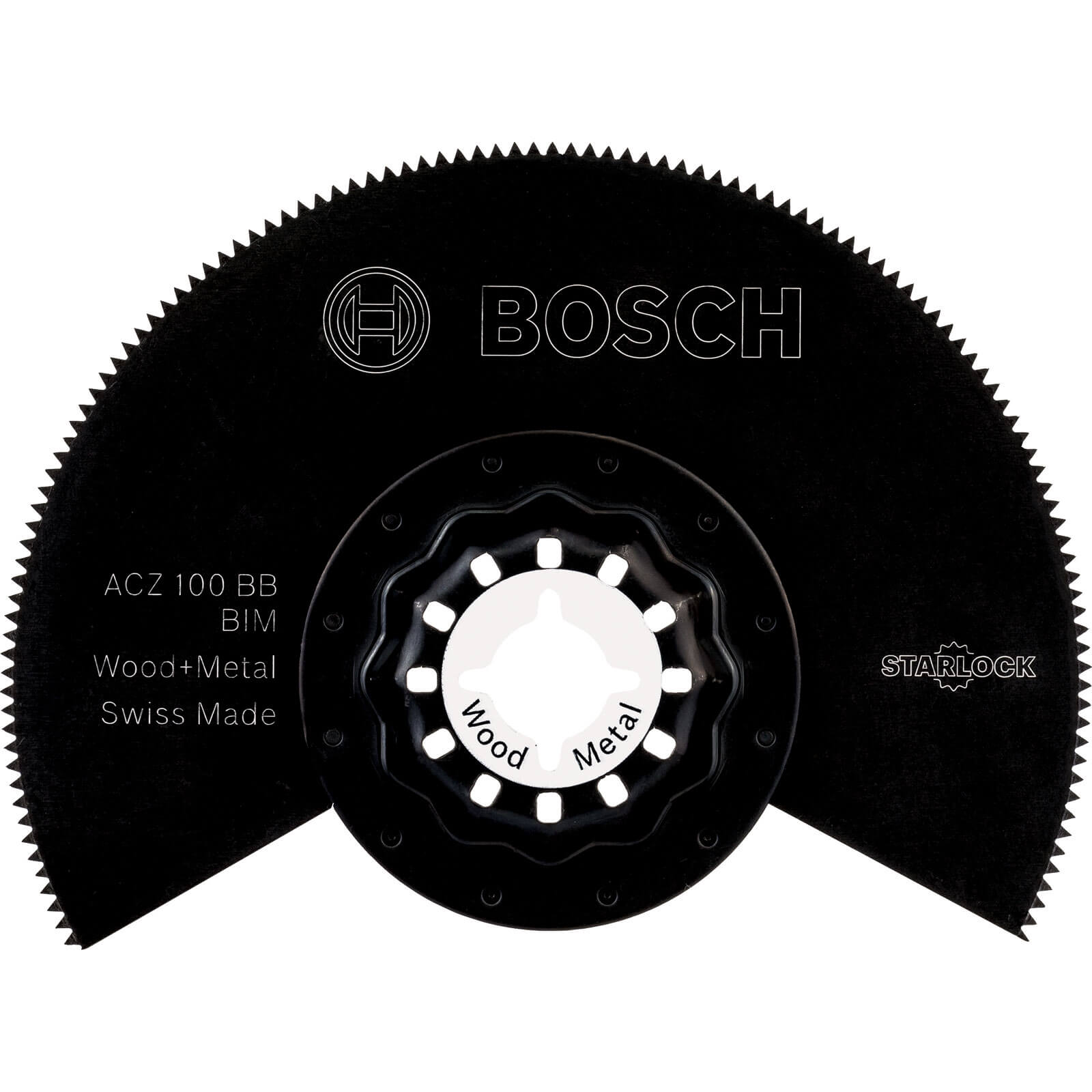 Image of Bosch ACZ 100 BB Metal and Wood Oscillating Multi Tool Segment Saw Blade 100mm Pack of 1