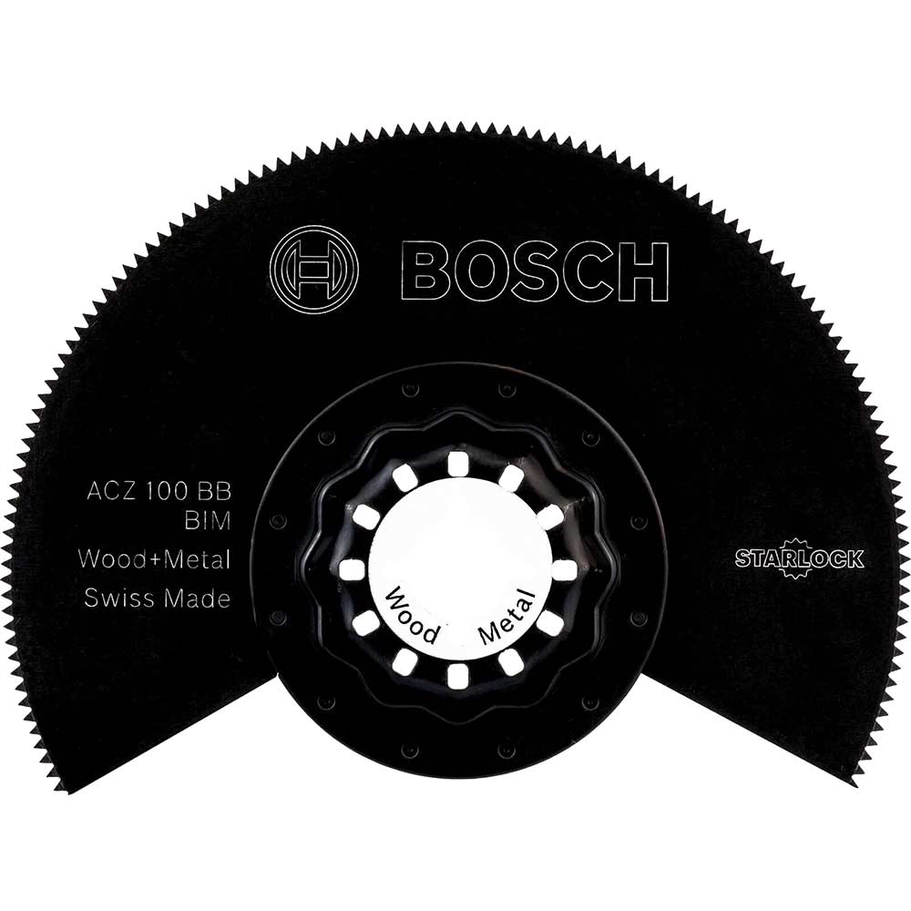 Bosch ACZ 100 BB Starlock Oscillating Multi Tool Metal and Wood Segment Saw Blade 100mm Pack of 1
