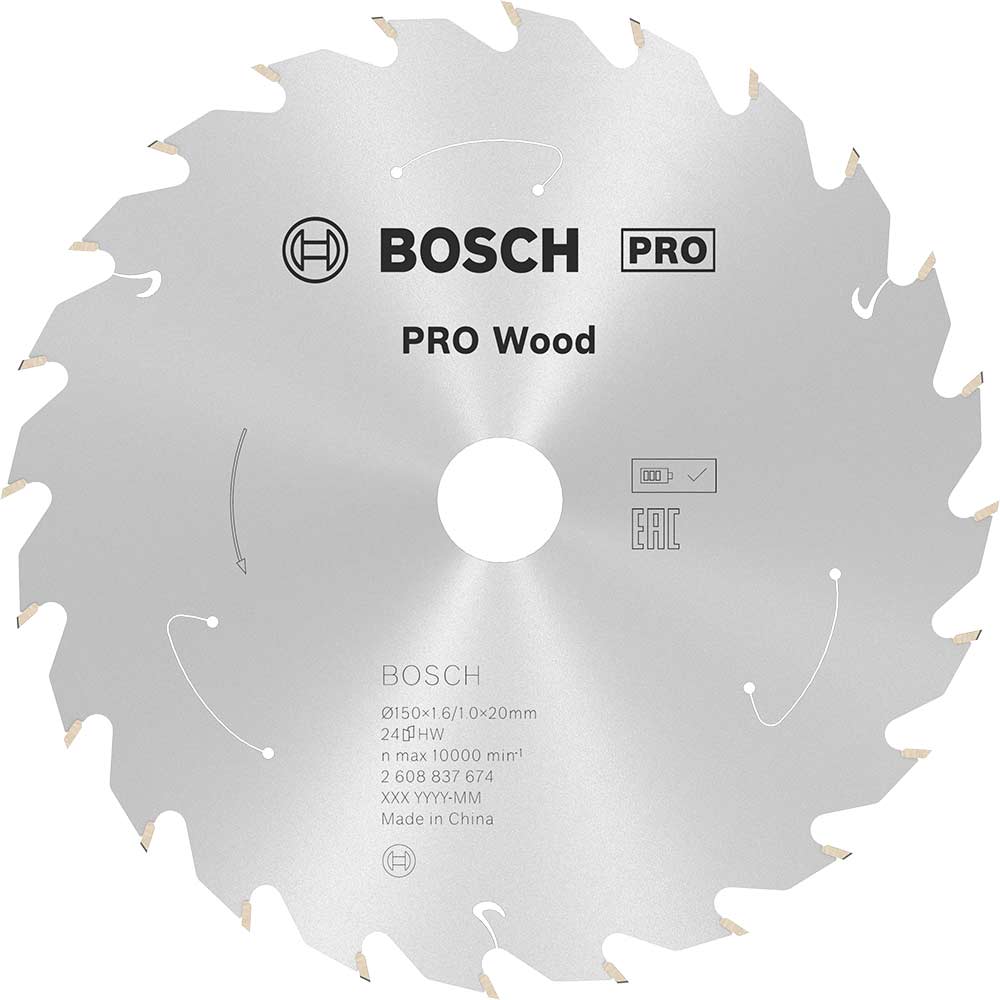 Bosch PRO Cordless Wood Cutting Circular Saw Blade