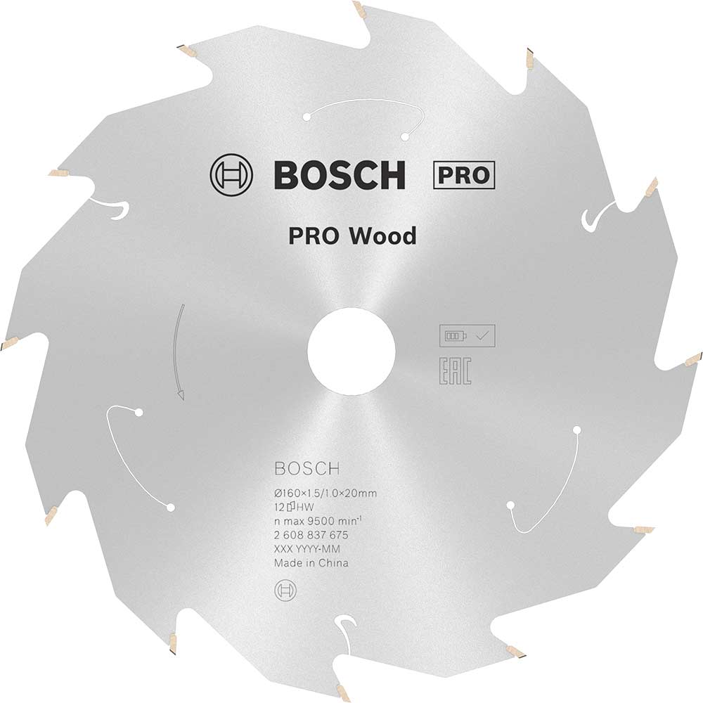 Bosch PRO Cordless Wood Cutting Circular Saw Blade