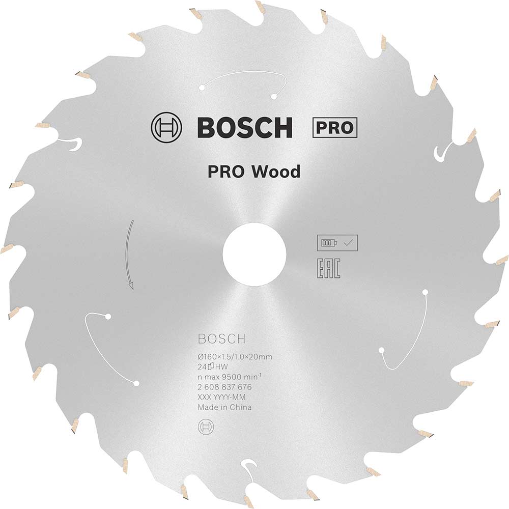 Bosch PRO Cordless Wood Cutting Circular Saw Blade