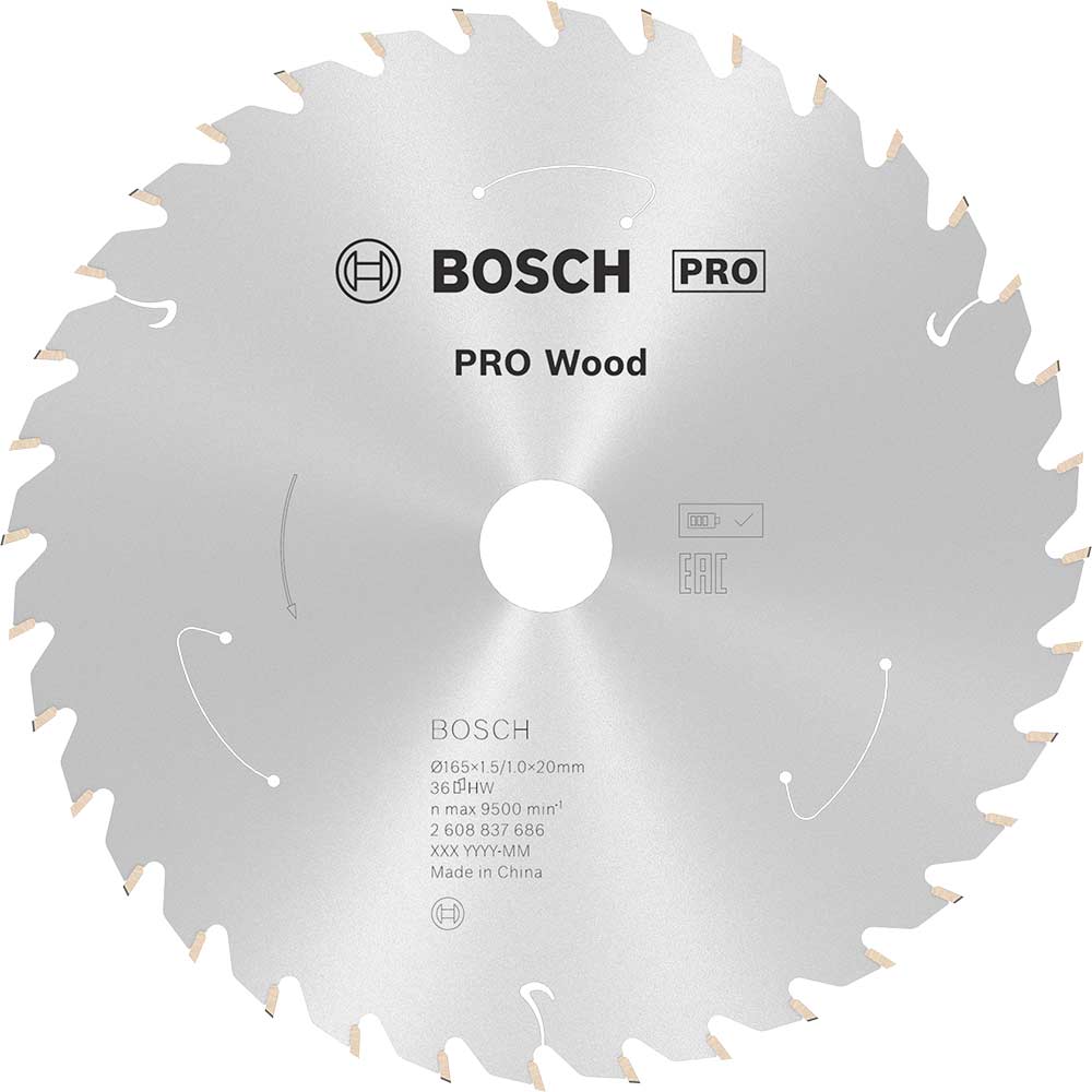 Bosch PRO Cordless Wood Cutting Circular Saw Blade