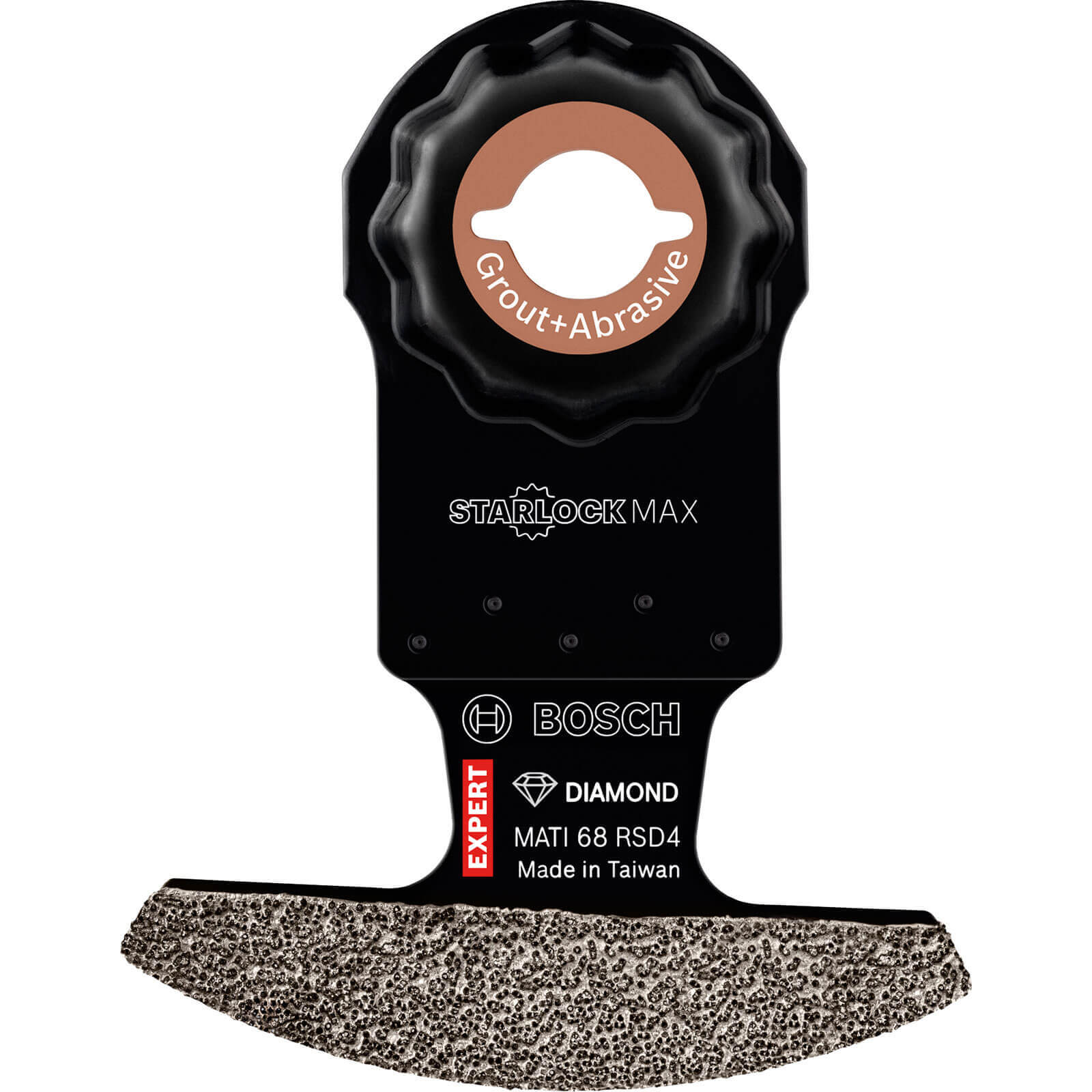 Image of Bosch Expert MATI 68 RSD4 Abrasive and Grout Starlock Max Oscillating Multi Tool Segment Saw Blade 68mm Pack of 1