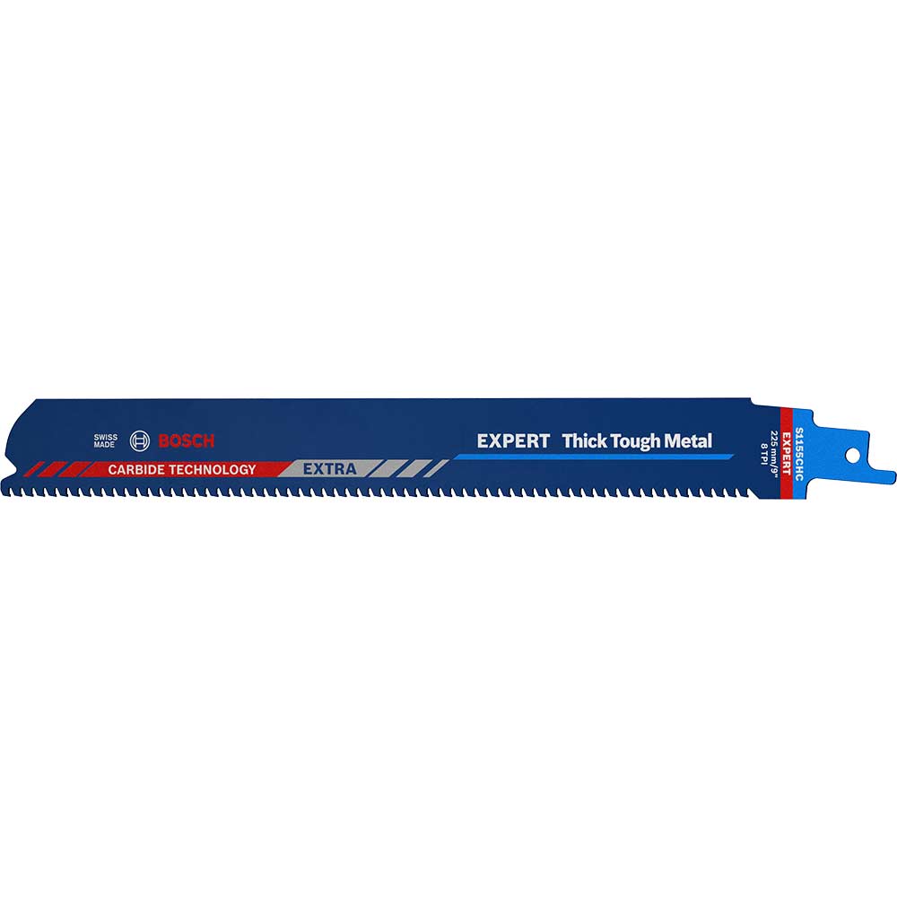 Bosch Expert S1155CHC Thick Tough Metal Cutting Reciprocating Sabre Saw Blades 225mm Pack of 3