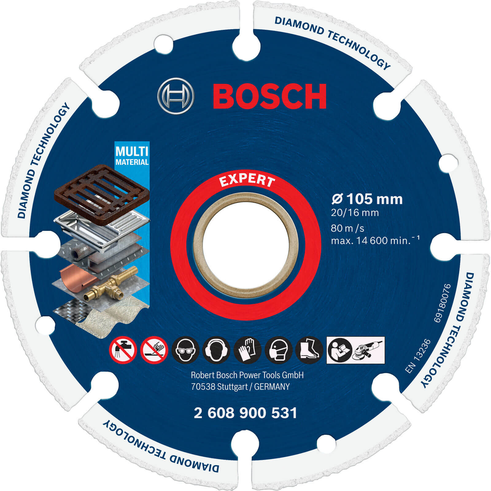 Photos - Cutting Disc Bosch Expert Diamond Metal  105mm 2608900531 