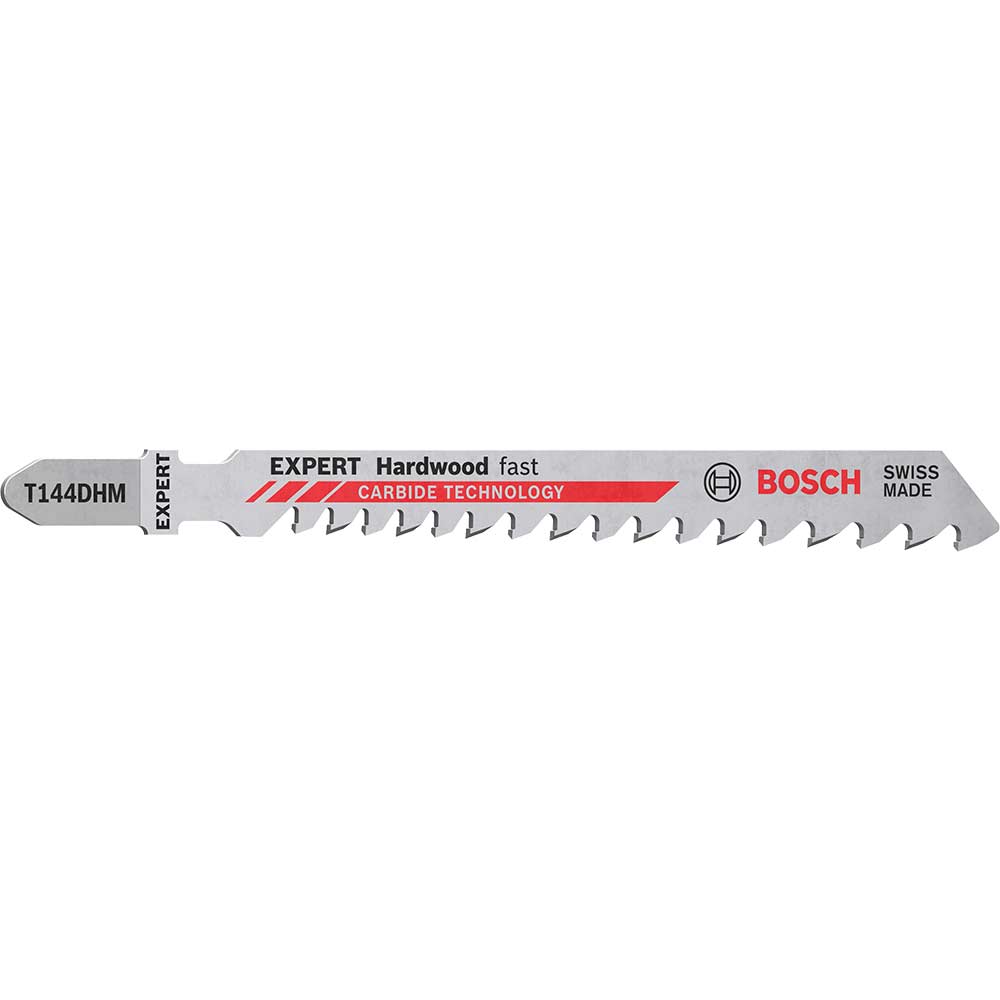 Bosch Expert T144DHM Hard Wood Fast Jigsaw Blades Pack of 3