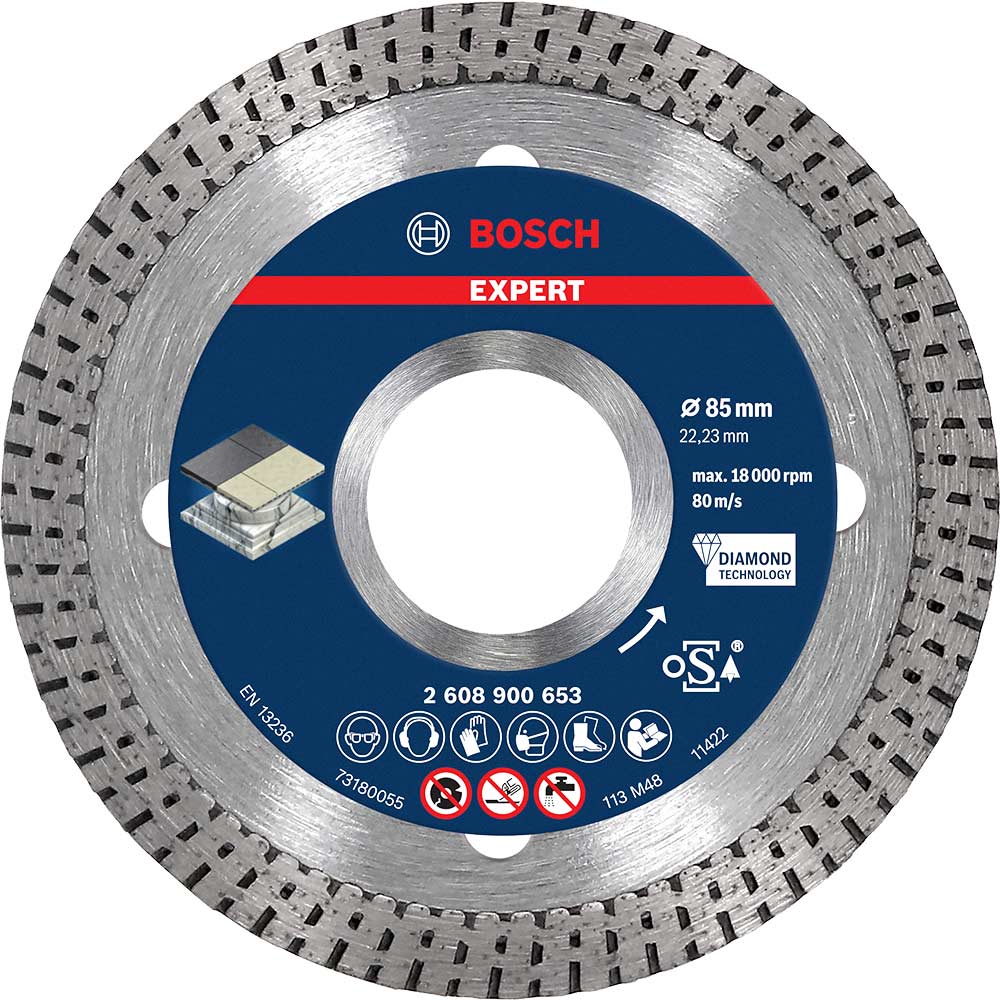 Bosch Expert Hard Ceramic Diamond Cutting Disc 85mm 1.6mm 22mm