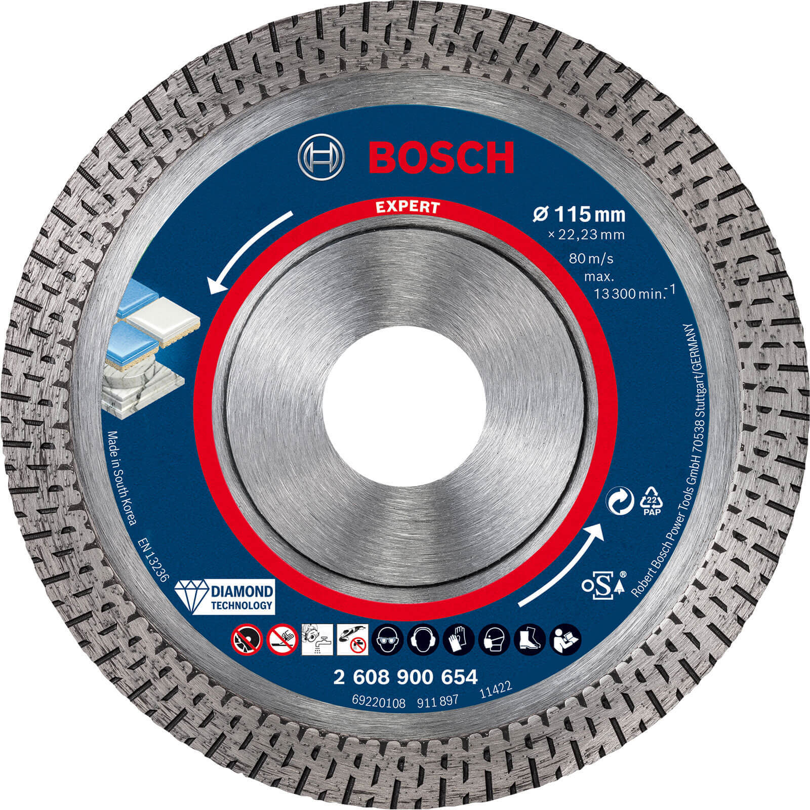 Bosch Expert Hard Ceramic Diamond Cutting Disc 115mm 1.4mm 22mm