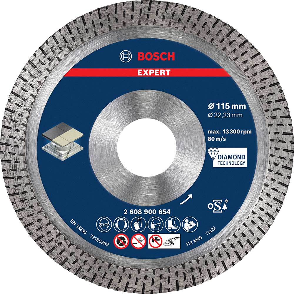 Bosch Expert Hard Ceramic Diamond Cutting Disc 115mm 1.4mm 22mm