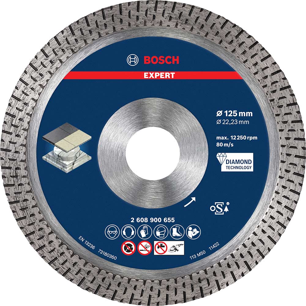 Bosch Expert Hard Ceramic Diamond Cutting Disc 125mm 1.4mm 22mm