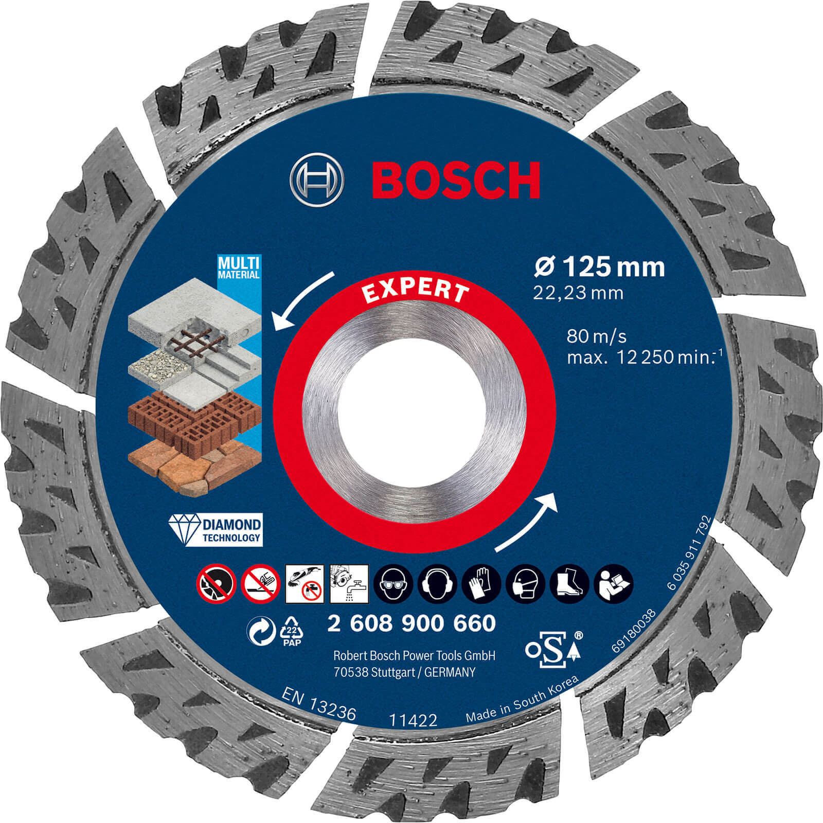 Photos - Cutting Disc Bosch Expert Multi Material Diamond  125mm 2.2mm 22mm 26089006 